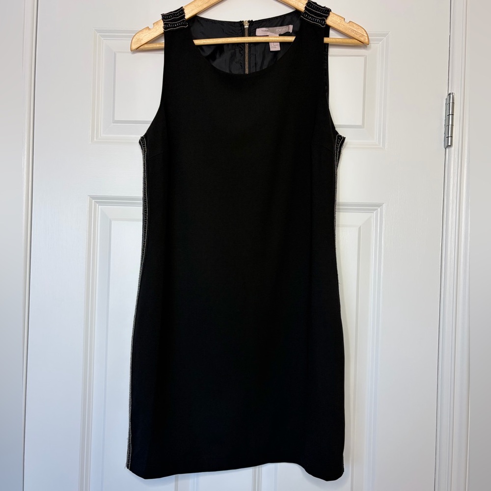 Forever 21 Contemporary Black Sleeveless Mini Shift Dress Size S